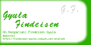 gyula findeisen business card